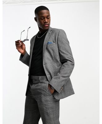 Original Penguin suit jacket in grey and blue check