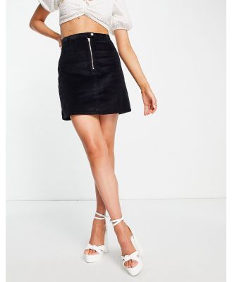 & Other Stories cord mini skirt in navy