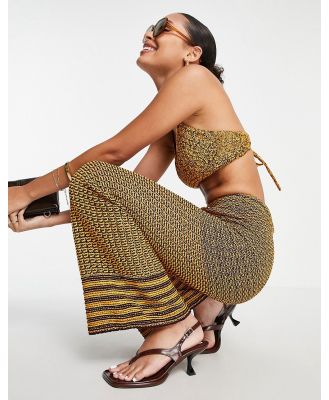 & Other Stories crochet knitted wide leg pants in multi