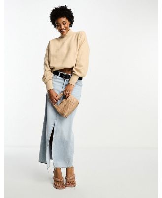 & Other Stories mock neck sweater in beige-Neutral
