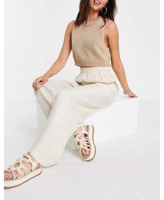 & Other Stories super soft cupro pants in beige-Neutral