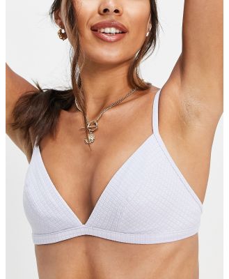 & Other Stories textured bikini top in blue - LBLUE