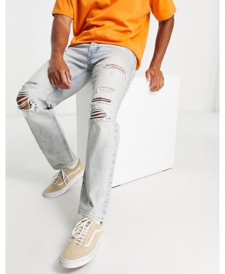 Pacsun distressed relaxed jeans in blue