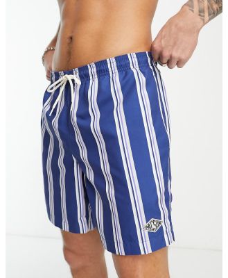 PacSun Dusty stripe swim shorts in blue