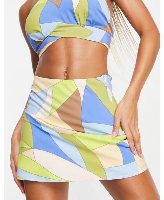 Parallel Lines mini skirt in multi print (part of a set)