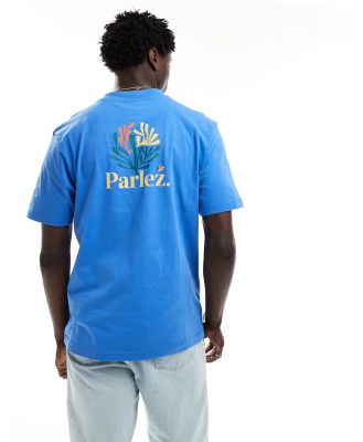 Parlez Revive front print short sleeve t-shirt in blue