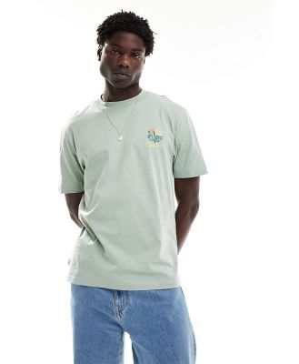 Parlez Revive front print short sleeve t-shirt in sage green