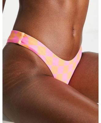 Peppermayo high leg bikini bottoms in summer check (part of a set)-Multi