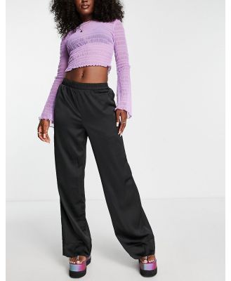 Pieces Nora high waist wide pants in black
