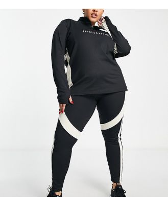 Pink Soda Sport Plus Ventura leggings with panelling in black