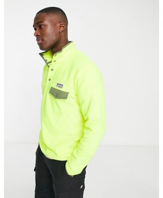 Polo Ralph Lauren borg contrast pocket half zip sweatshirt in neon yellow
