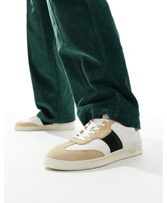 Polo Ralph Lauren Heritage Aera leather sneakers in white grey green