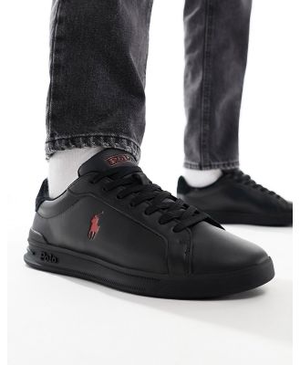 Polo Ralph Lauren Heritage Court sneakers with red logo in black