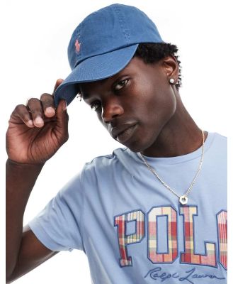 Polo Ralph Lauren icon logo twill baseball cap in mid blue