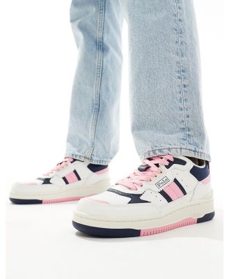 Polo Ralph Lauren Masters Sport sneakers in white blue pink mix with logo