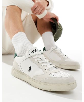 Polo Ralph Lauren Polo Court Lux sneakers in cream suede with green logo