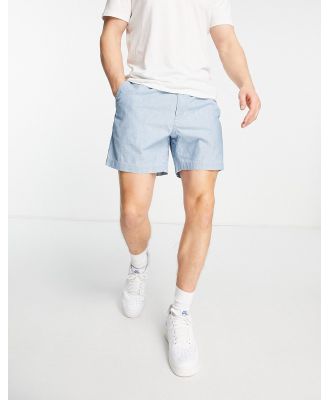 Polo Ralph Lauren Prepster icon logo chambray shorts in mid wash-Blue