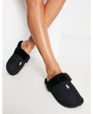 Polo Ralph Lauren summit scruff II mule slippers in black