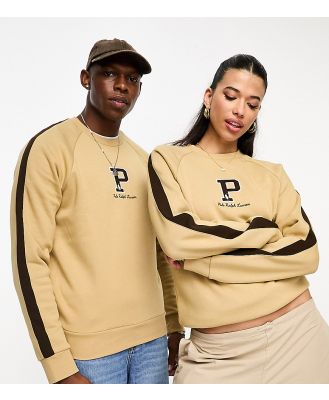 Polo Ralph Lauren x ASOS exclusive collab sweatshirt with central logo in tan-Brown