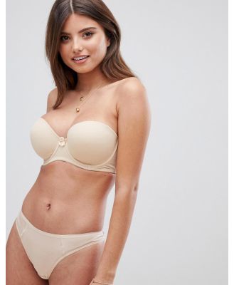Pour Moi Definitions strapless bra in oatmeal-Neutral