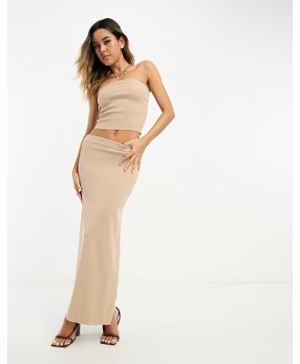 Pretty Lavish midaxi skirt in taupe (part of a set)-Neutral