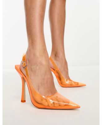 Public Desire Infinity clear court shoes in orange