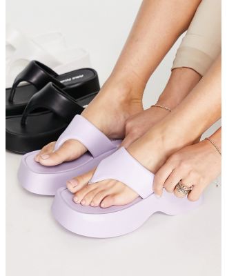 Public Desire Kaye chunky flatform sandals in lilac-Purple