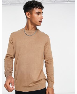 Pull & Bear relaxed fit jumper in beige-Neutral