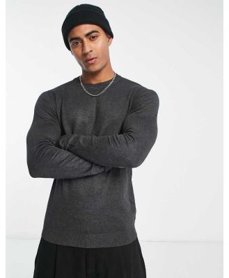 Pull & Bear relaxed fit jumper in grey-Brown