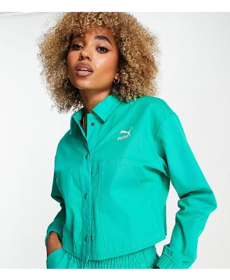 Puma acid bright twill jacket in green - exclusive to ASOS