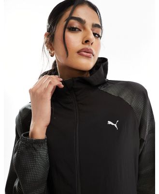PUMA Running Favourite woven jacket in black