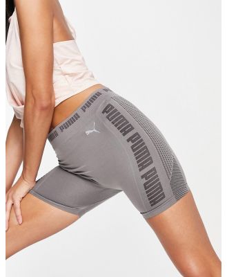 PUMA Training Evoknit seamless 5-inch shorts in charcoal grey