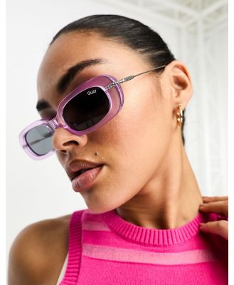 Quay So Serious narrow festival sunglasses in lilac-Purple