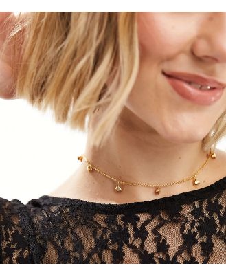 Rachel Jackson 22 karat gold plated mini heart charm short necklace with gift box