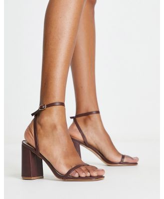 Raid Molika mid heel sandals in dark brown