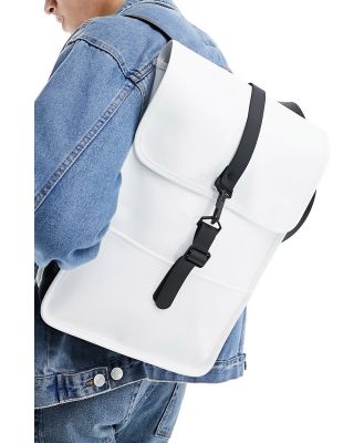 Rains 13020 unisex waterproof mini backpack in powder white