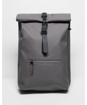 Rains 13320 unisex waterproof roll top backpack in grey