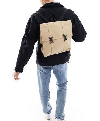 Rains MSN mini unisex waterproof backpack in sand-Neutral