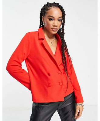 Rebellious Fashion double breasted blazer in red (part of a set)