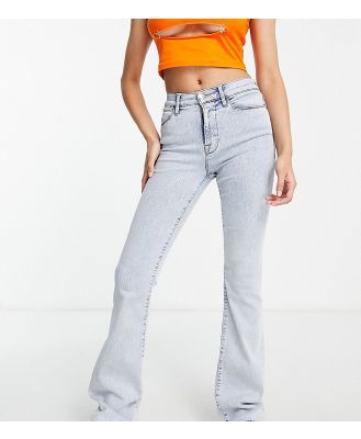Reclaimed Vintage Inspired low rise stretch flare jeans in bleach wash-Blue