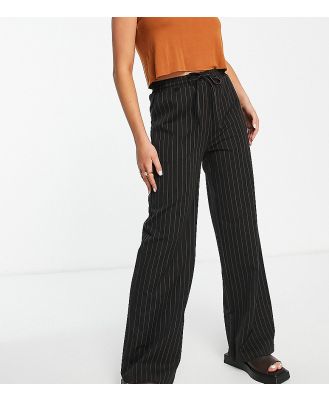 Reclaimed Vintage Inspired pinstripe 90s straight pants in black