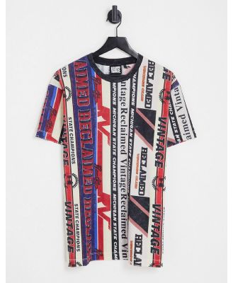 Reclaimed Vintage Inspired unisex oversized motorcross t-shirt (part of a set)-Multi