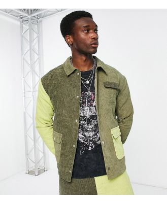Reclaimed Vintage patchwork jacket in green cord