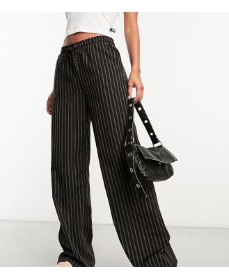 Reclaimed Vintage pinstripe pull on pants-Black