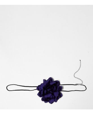 Reclaimed Vintage purple corsage belly chain-Black