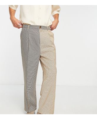Reclaimed Vintage spliced pants in check (part of a set)-Multi