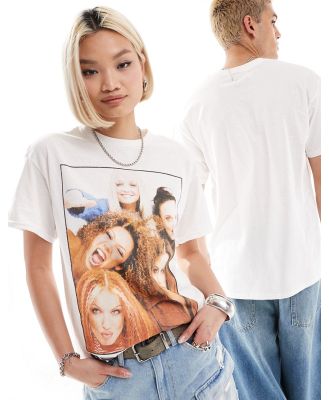 Reclaimed Vintage unisex Spice Girls licensed t-shirt in white