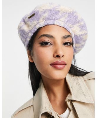 River Island dogtooth beret in light purple