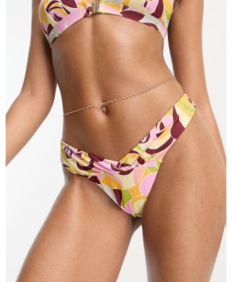 River Island floral print bikini bottoms in pink