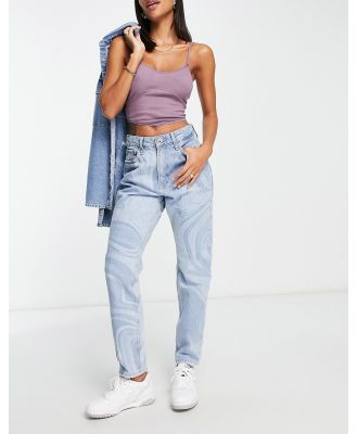 River Island high rise mom jeans in blue